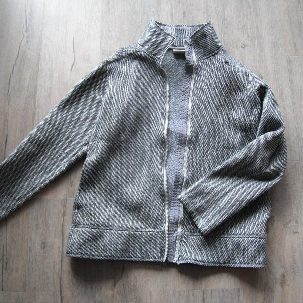 Kavu Womens Fleece Sweater Zip Up Size S Black and Grey